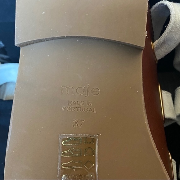 Maje Marron Velvet Lace Up Sandals In Brown Size EU 37 - Picture 14 of 14